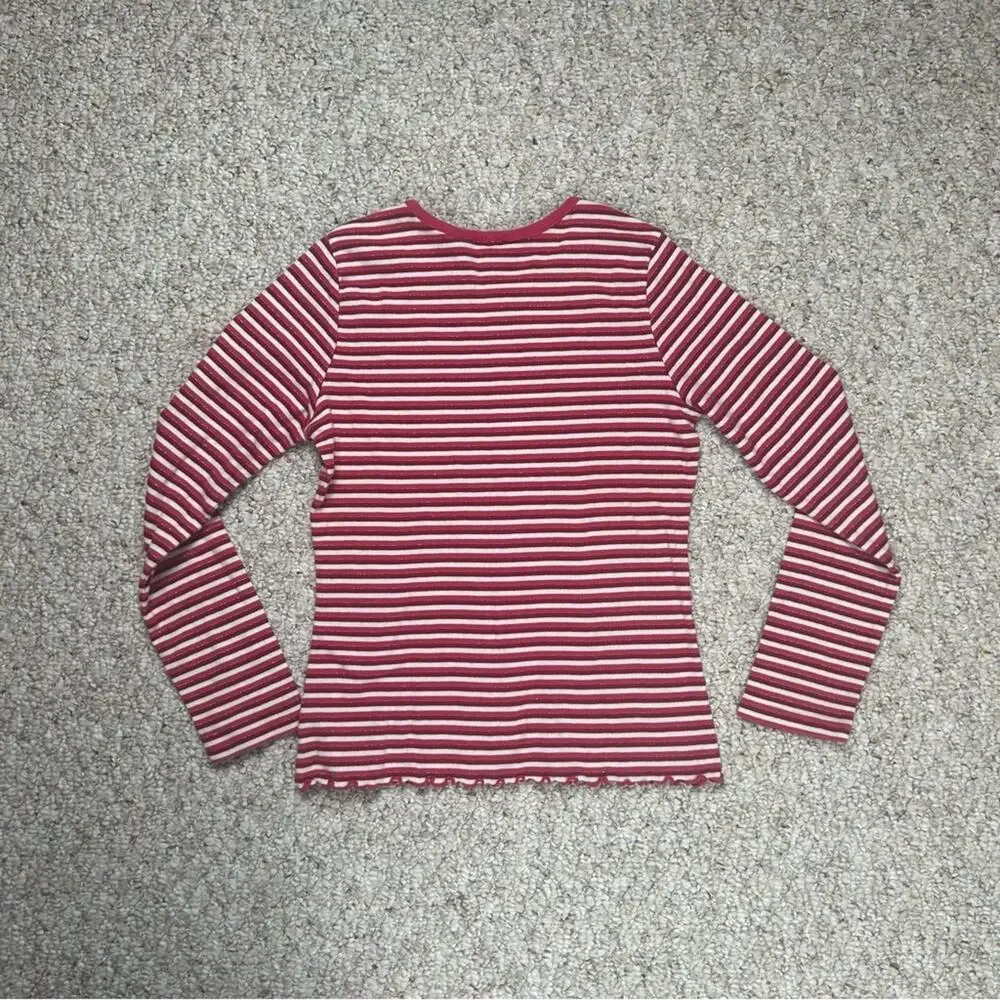 The Children’s Place Long Sleeve Girls L 10/12 Lot Of 2 Heart Valentines Bling